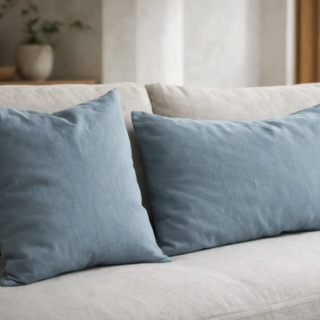 almohadon tusor liso azul aero