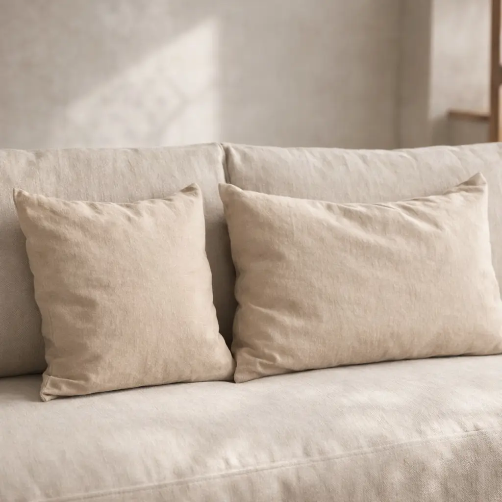 almohadon tusor liso beige