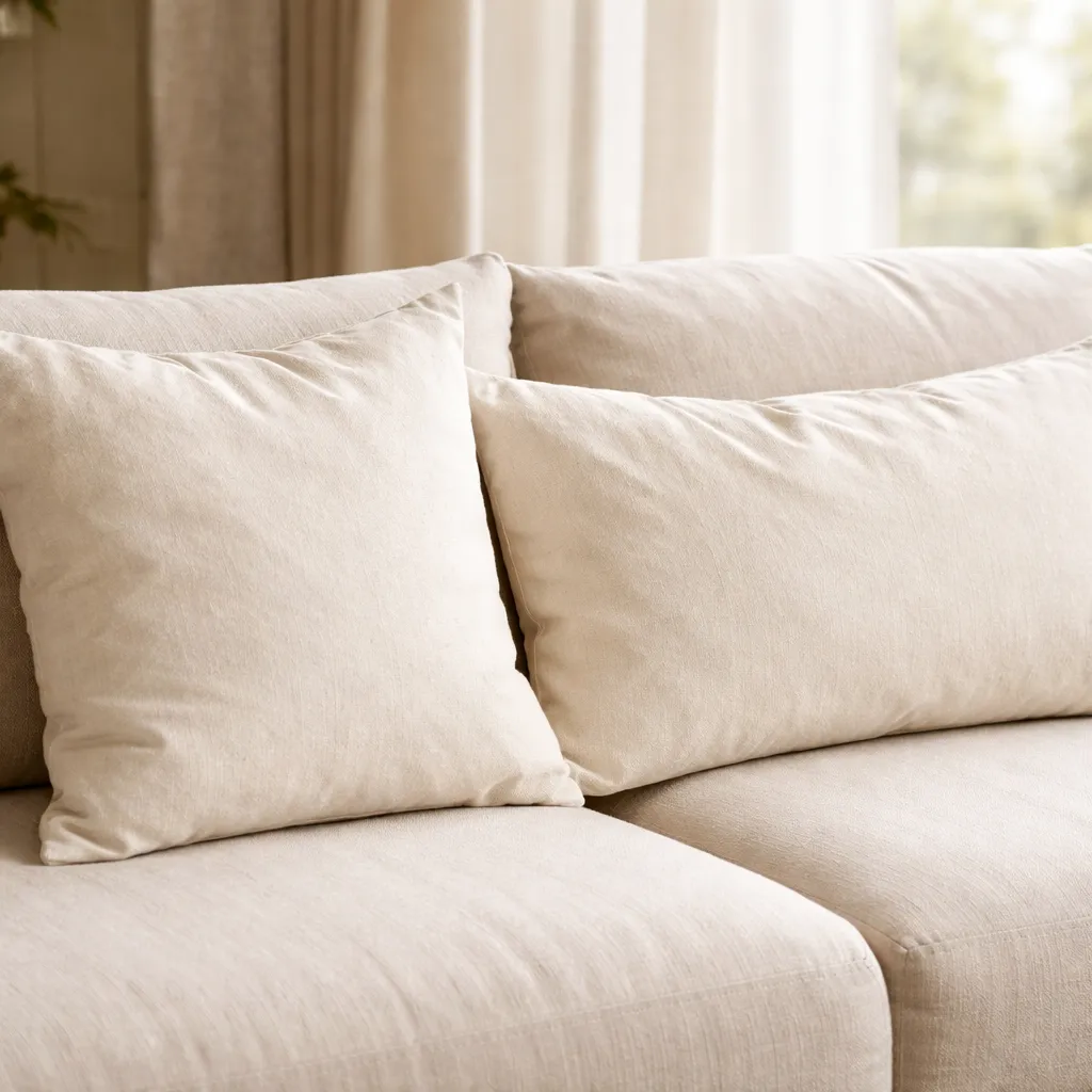 almohadon tusor liso crudo