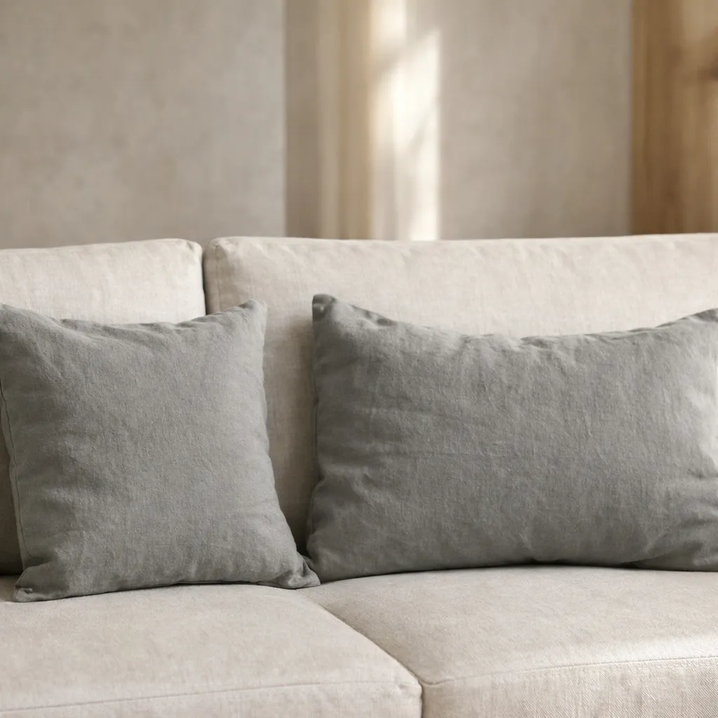 almohadon tusor liso gris perla