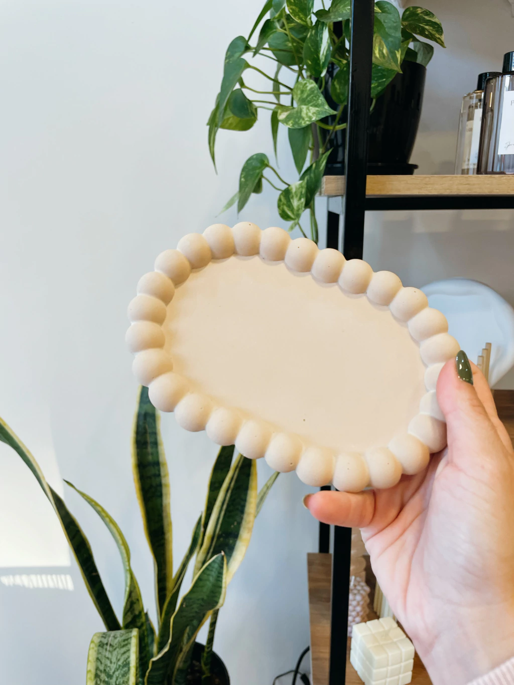 bandeja cerchio oval (resina)