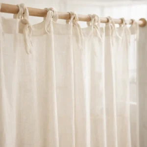 cortina baño tiras crudo