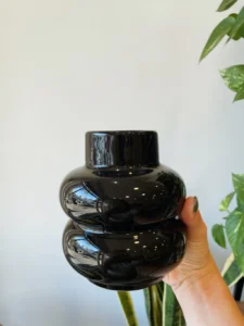 Artículo de decoración para el hogar Florero Duebolle Negro - Pachira