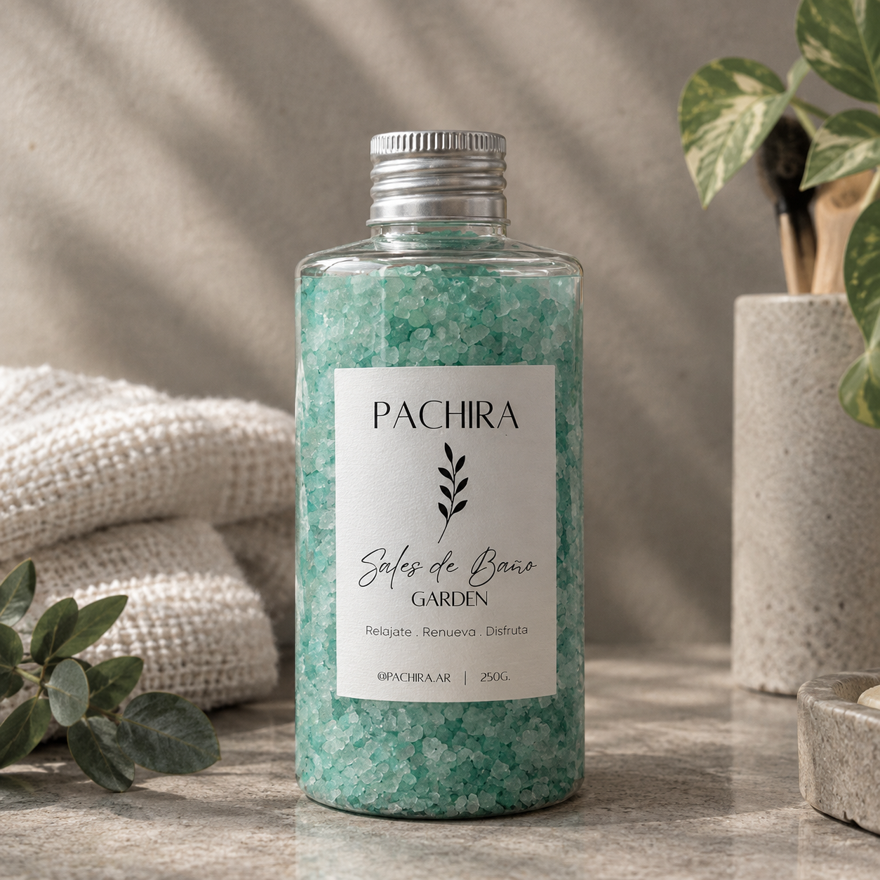 Accesorio de cuidado personal y bienestar Sales de Baño Lungo por mayor - Detalle de textura y diseño - Pachira